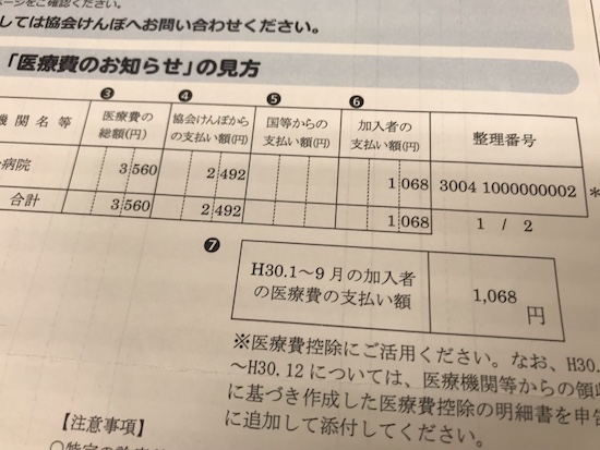 領収書と医療費の通知書の金額が合わないとき 確定申告 戦略的会計へ 谷口税理士事務所