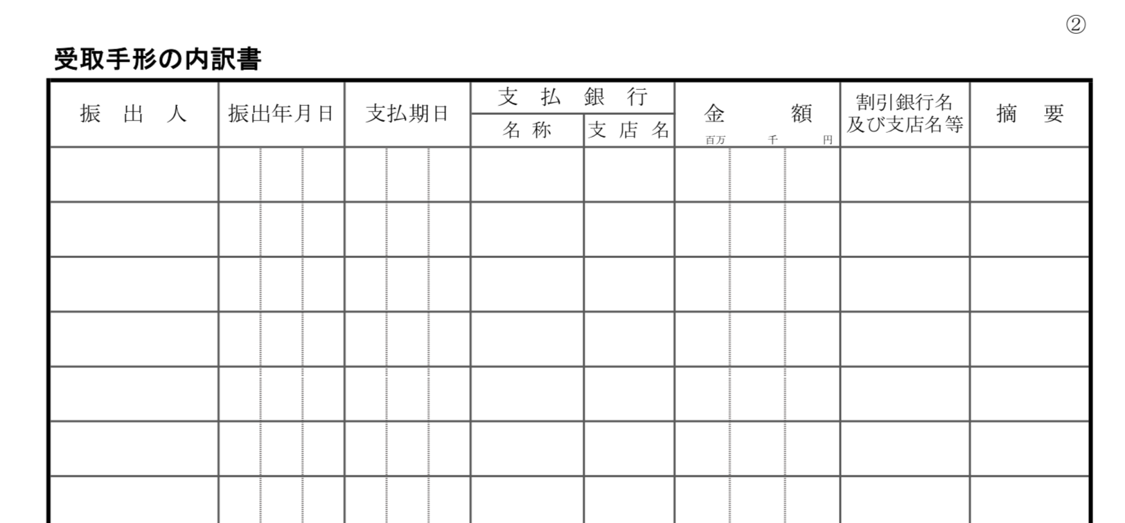 勘定科目内訳明細書の書き方 受取手形 支払手形 戦略的会計へ 谷口税理士事務所